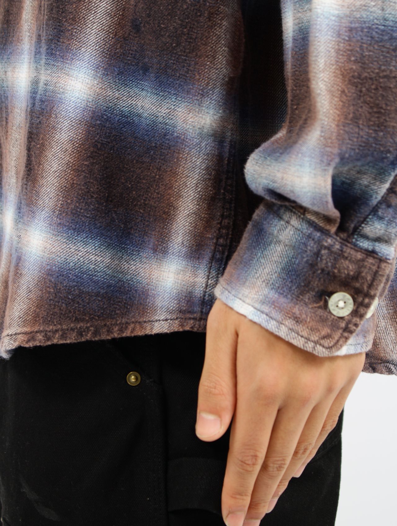 【25SS】ブリーチド チェック シャツ / BLEACHED CHECK SHIRTS / ブルー