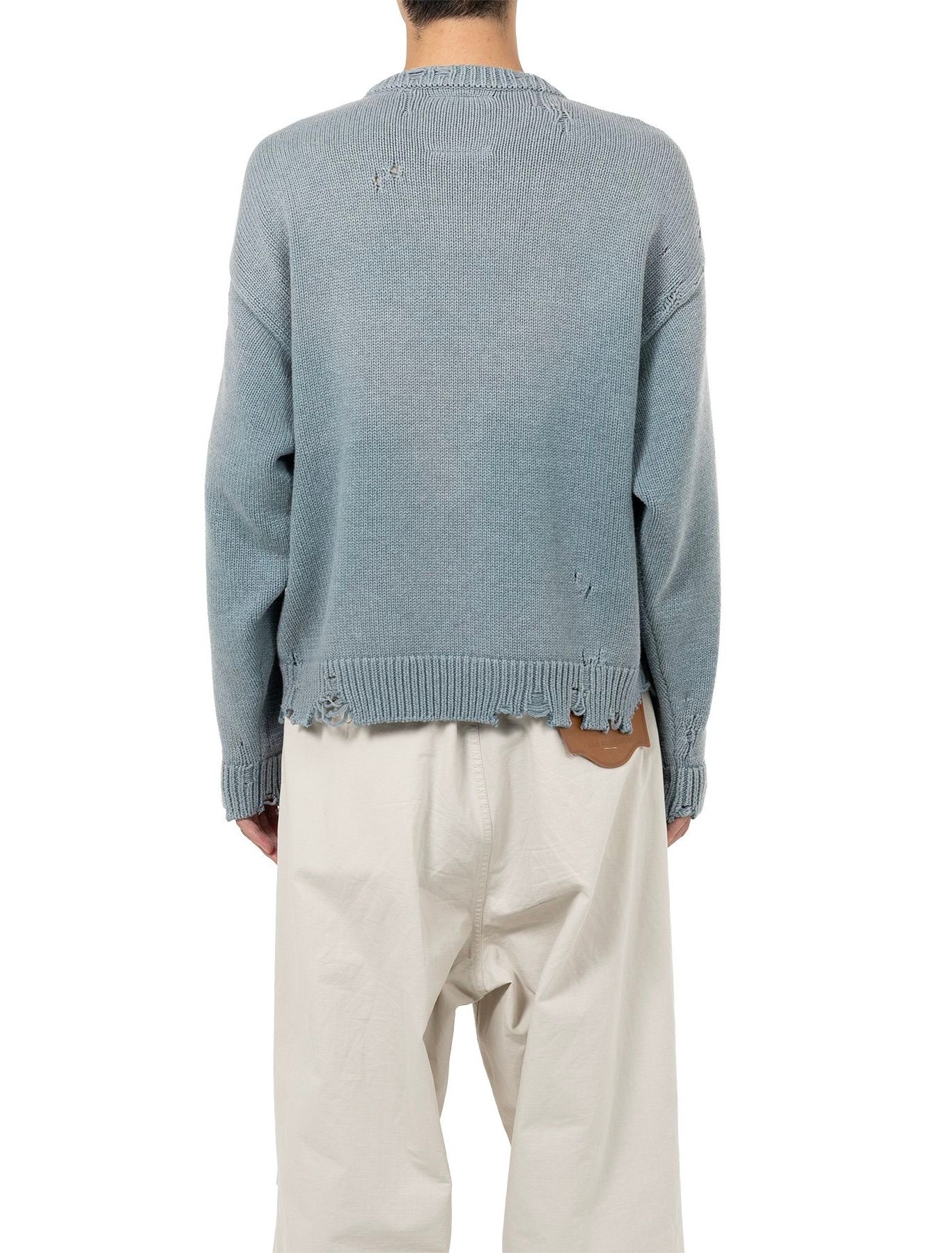 【25AW】クジラ ジャガード ニット セーター / WHALE JACQUARD KNIT PULLOVER / ブルー