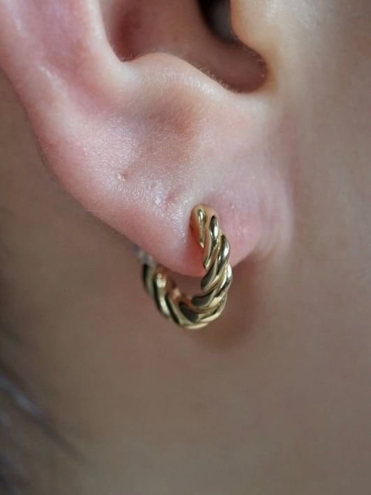 プレス イヤーカフ 片耳 / PRESS EARCUFF (MEDIUM) GP / ゴールド
