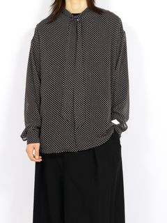 【26AW】ドット ボウタイ シャツ 長袖シャツ / DOT BOW TIE SHIRT / ブラック