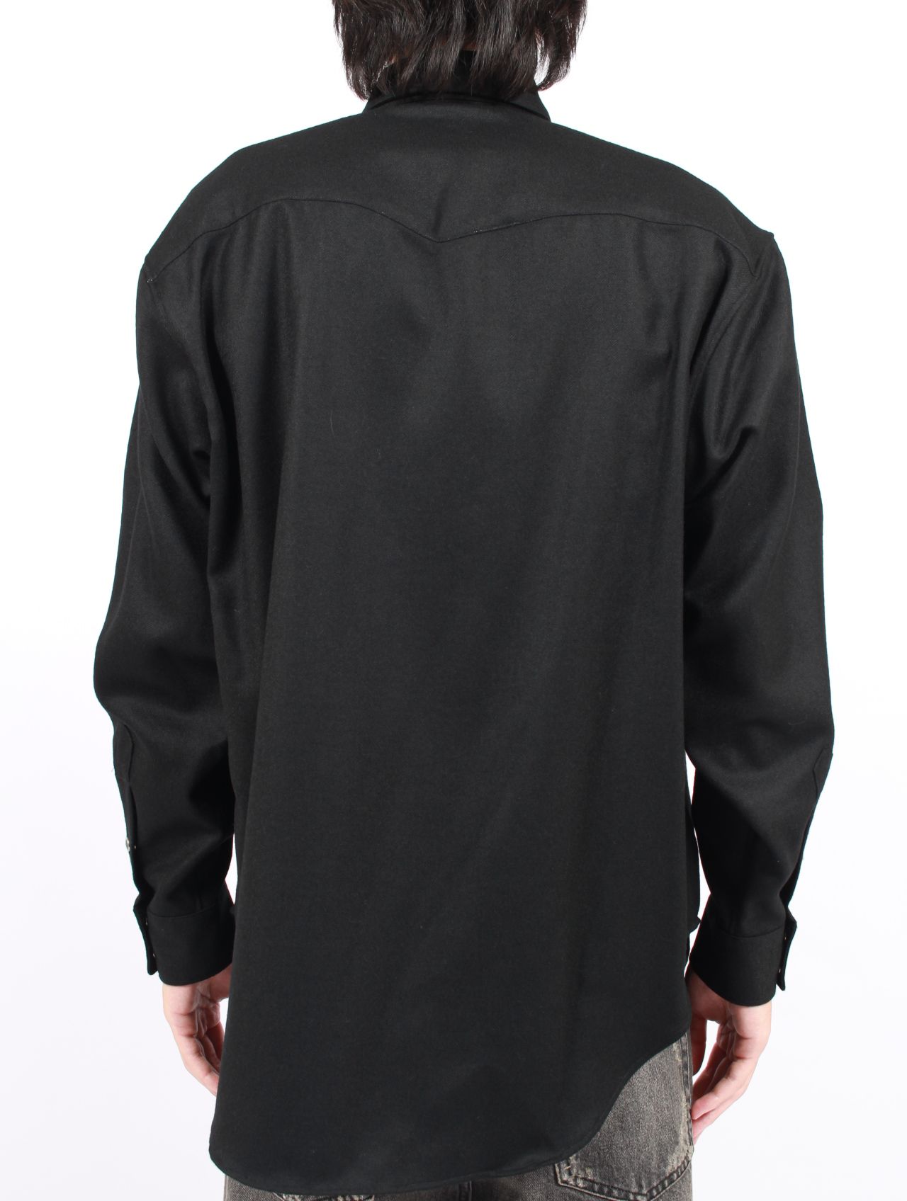 【25AW】ウール シャツ ウエスタンシャツ / WOOL SHIRTS / ブラック