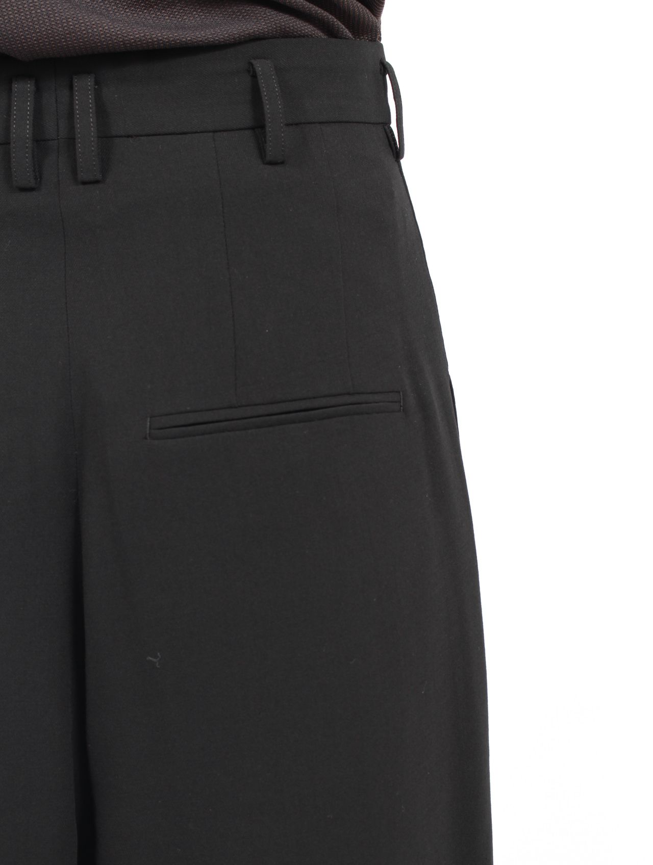 【25AW】ウールサージ ハイウエスト トラウザー / WOOL SERGE HI-WAIST TROUSERS / ブラック