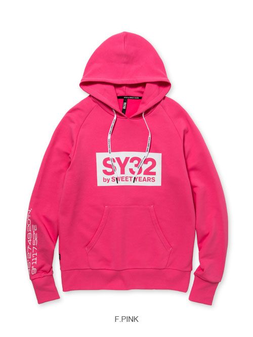 SY32 by SWEET YEARS - 蛍光色 ボックスロゴ パーカー / FLASH COLOR