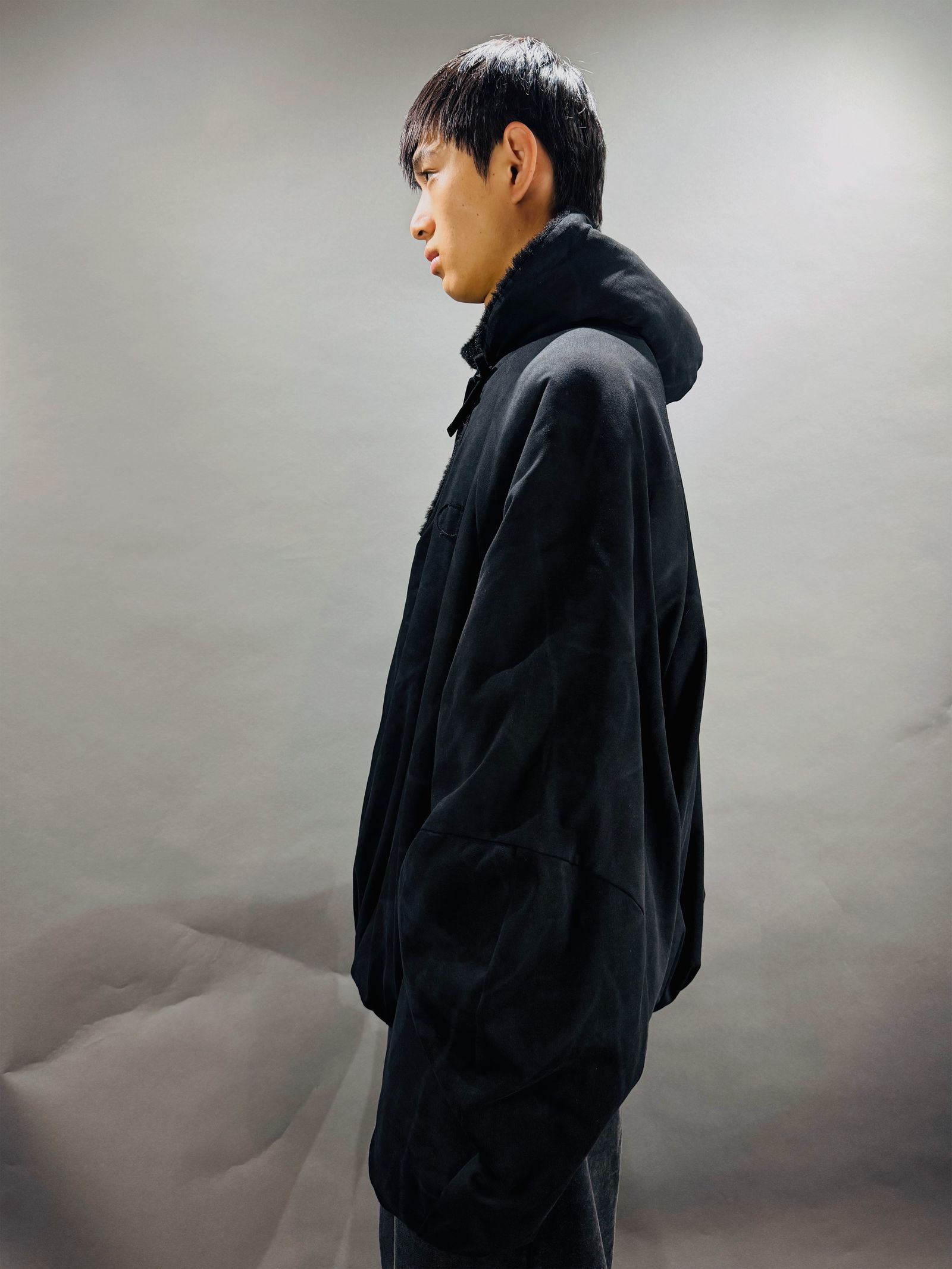 【25AW】リバーシブル フーディー パーカー / REVERSIBLE HOODIE / ブラック