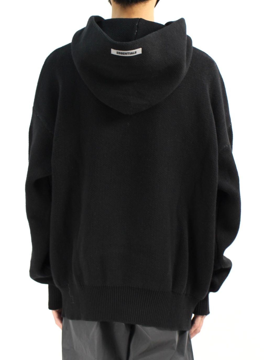 ESSENTIALS - フロントロゴ ニット フーディ / FRONT LOGO KNIT HOODIE