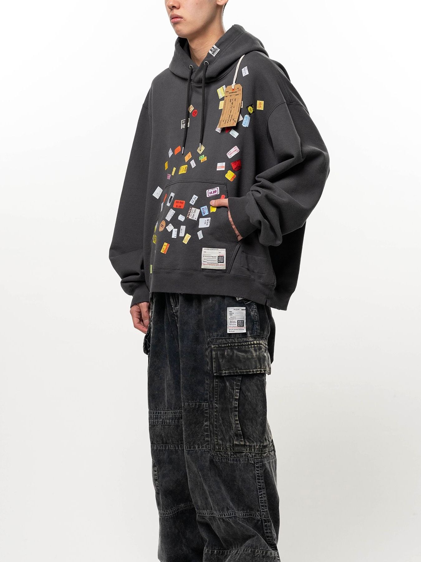 【26AW】プライス ステッカー スウェット フーディー パーカー / PRICE STICKER SWEAT HD / ブラック
