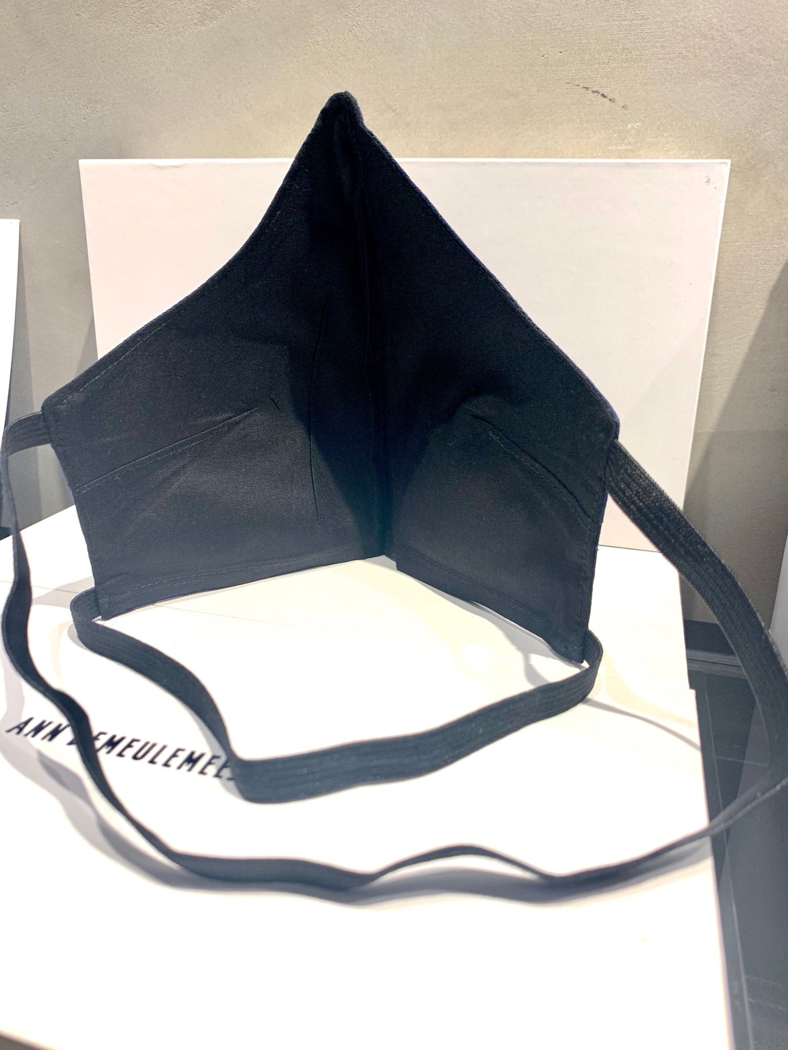 藤柄 マスク MOUTH MASK BLUE + PRINT“BLOSSM“BLACK