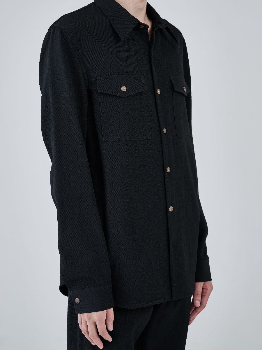 【27SS】ユーティリティ シャツ / UTILITY SHIRT / ブラック
