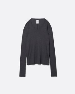 Vネック ロングスリーブ リブ Tシャツ .17 / V-NECK LONG SLEEVE RIB T-SHIRT .17 / HEATHER GREY(グレー)