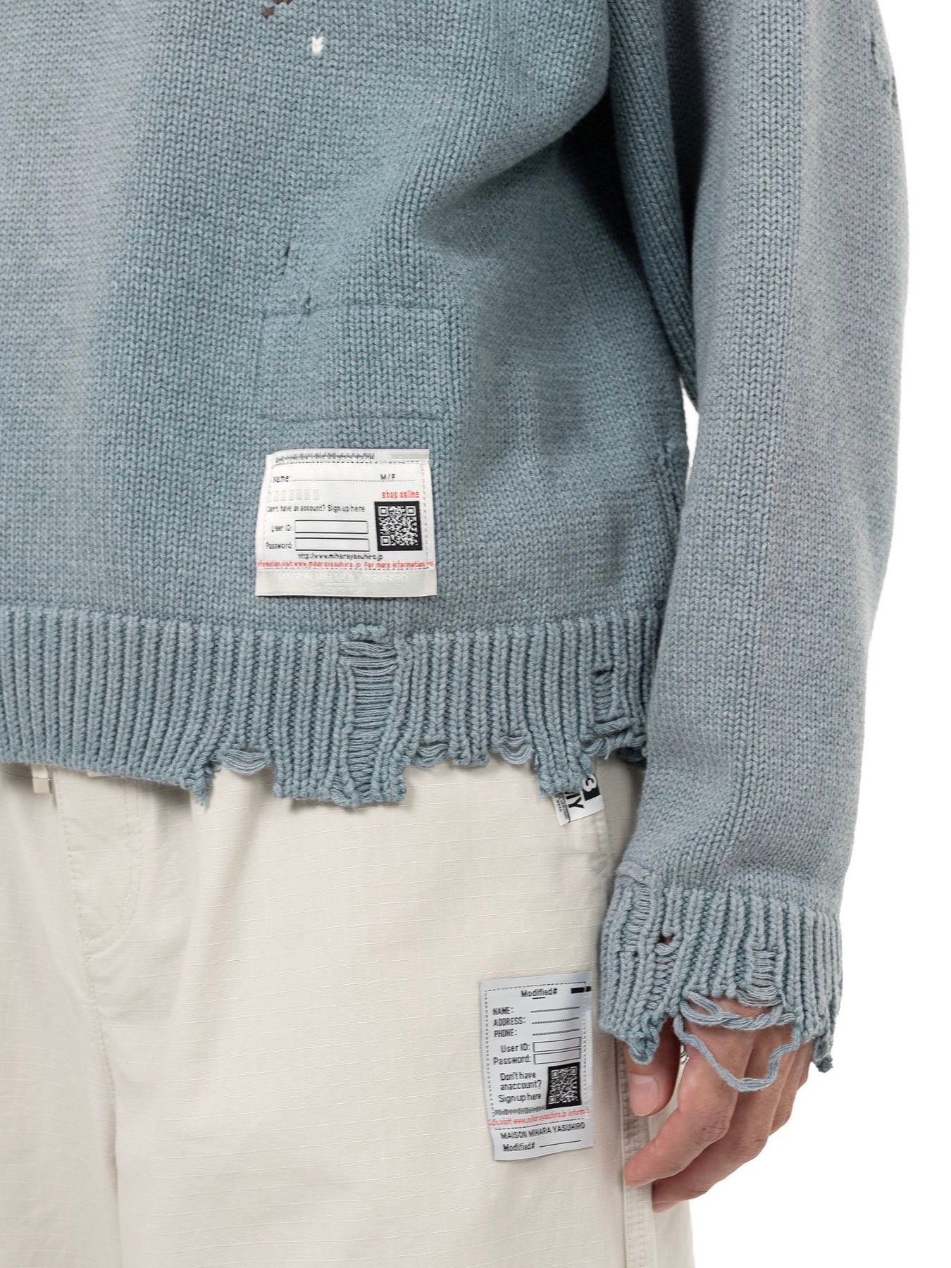 【25AW】クジラ ジャガード ニット セーター / WHALE JACQUARD KNIT PULLOVER / ブルー