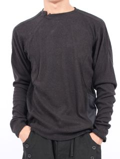 【25AW】リブド ロング スリーブ カットソー / RIBBED LONG SLEEVES / ブラック