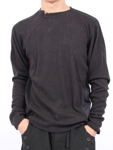 【25AW】リブド ロング スリーブ カットソー / RIBBED LONG SLEEVES / ブラック