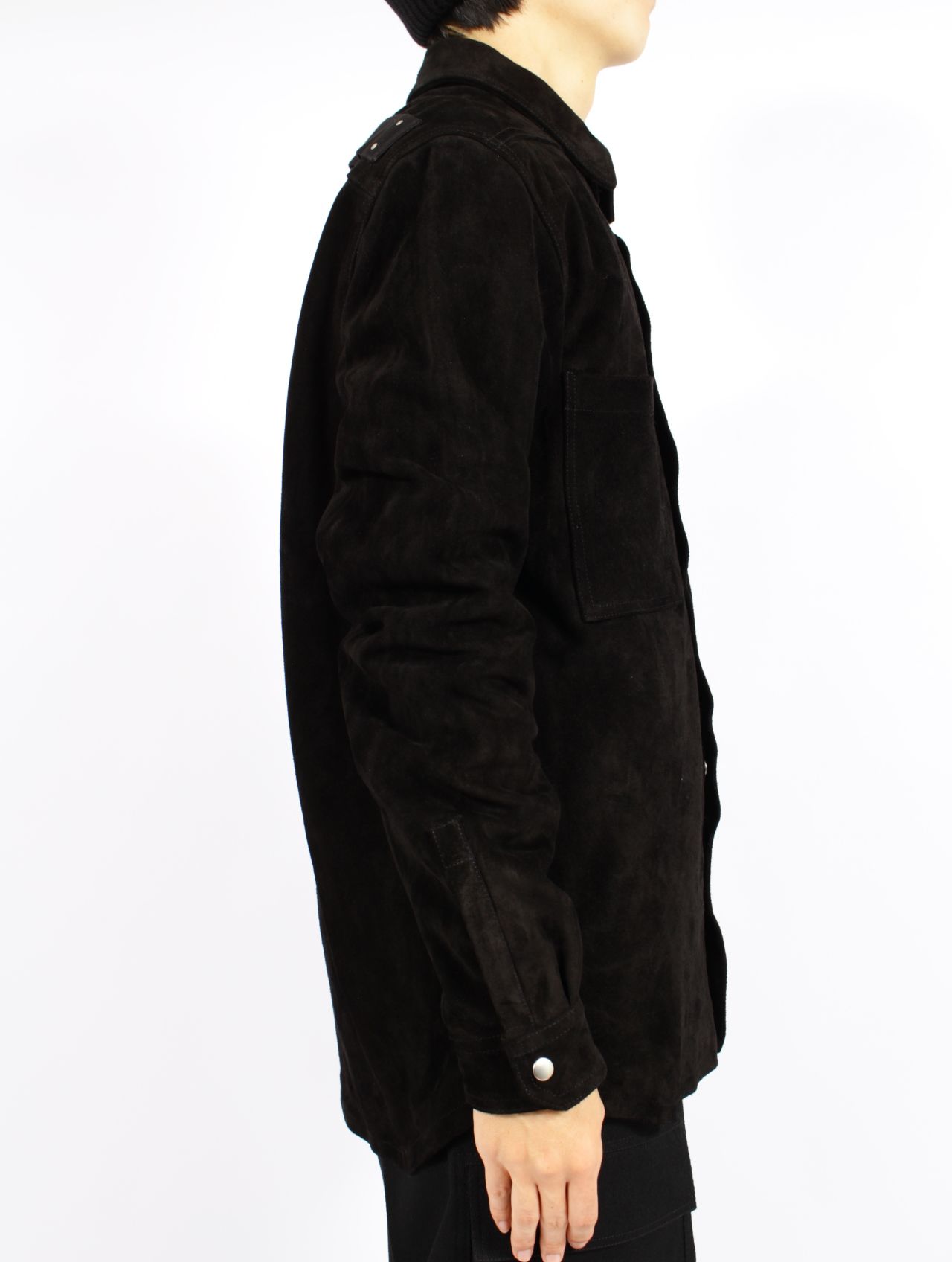 【25AW】レザー アウターシャツ / OUTERSHIRT / ブラック