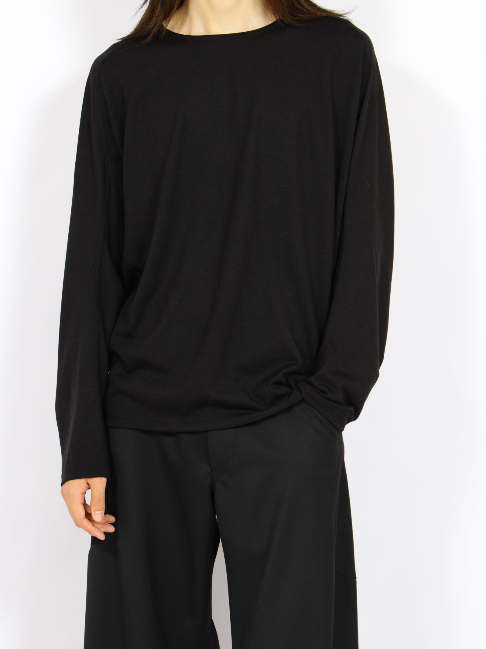 【26AW】ロングスリーブ Tシャツ ウール / LONG SLEEVE T-SHIRTS WOOL / ブラック