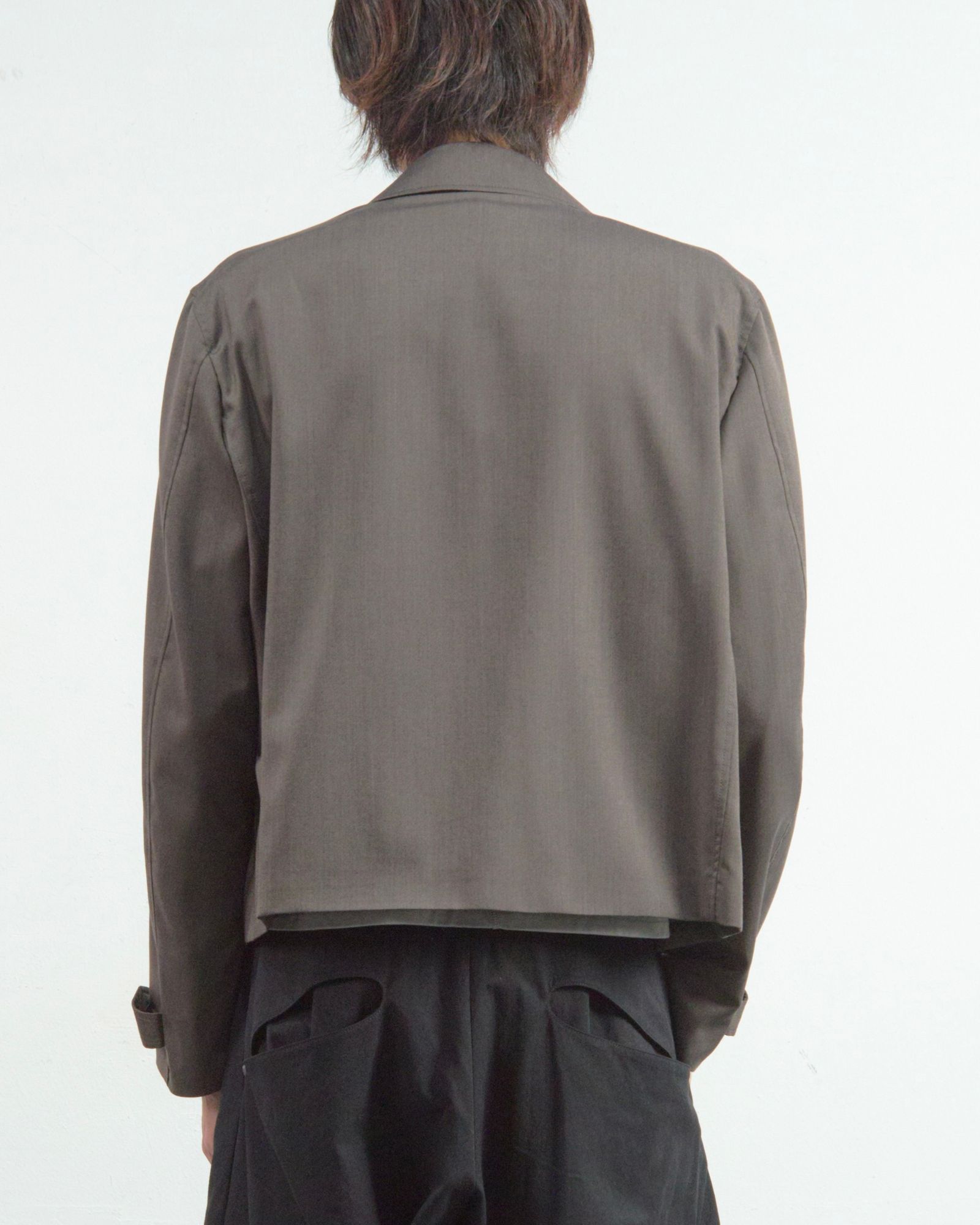 【26SS】ショート ジップ アップ ジャケット / SHORT ZIP UP JACKET / ブラウン