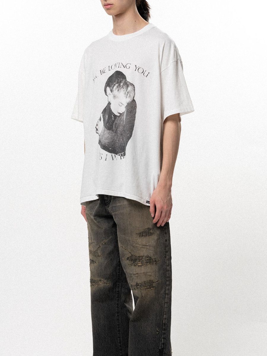 【26SS】”ラヴィング” Tシャツ 半袖 カットソー / ”LOVING" TEE T/C / ホワイト