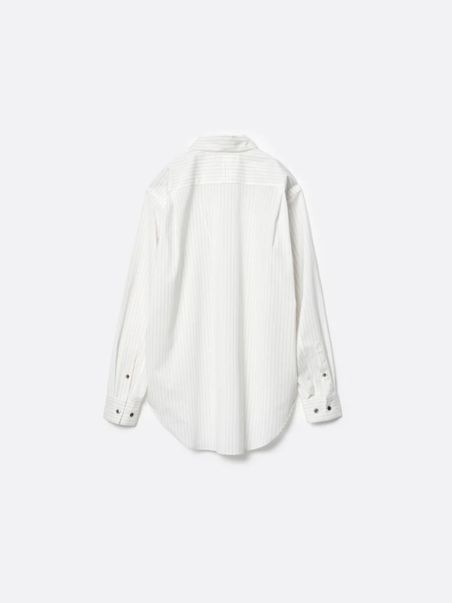 【26AW】 レギュラー フィット タブカラー シャツ ストライプ シャツ / REGULAR FIT TAB COLLAR SHIRT / ホワイト