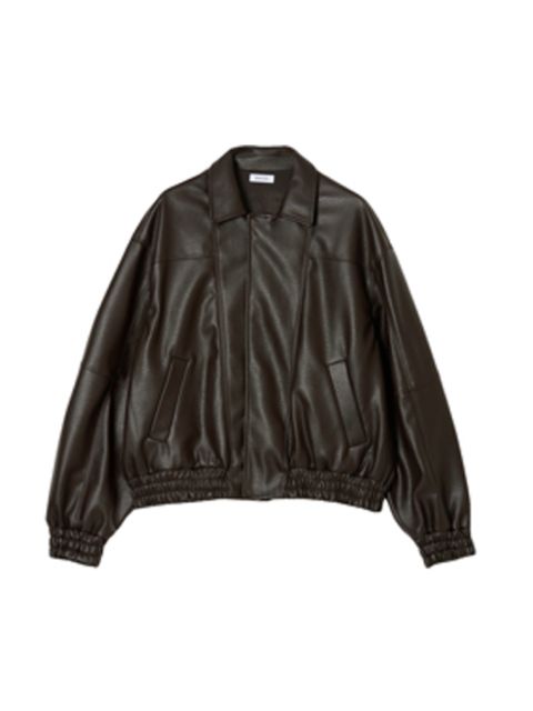 【26AW】フェイク レザー ジャケット / FAUX LEATHER JACKET / ブラウン