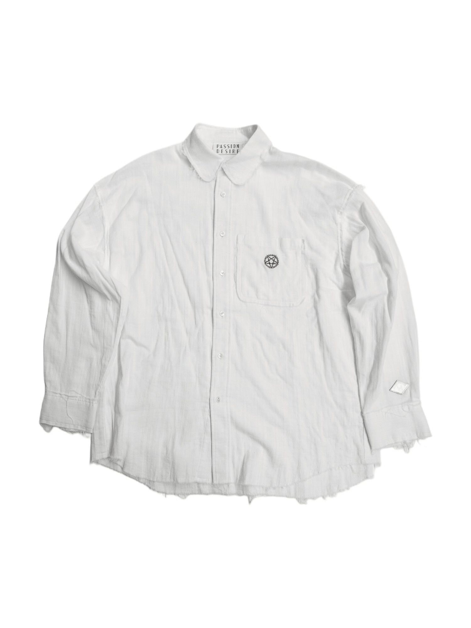 【26AW】ラウンドカラー ガーゼ シャツ / ROUND COLLAR GAUZE SHIRT / ホワイト