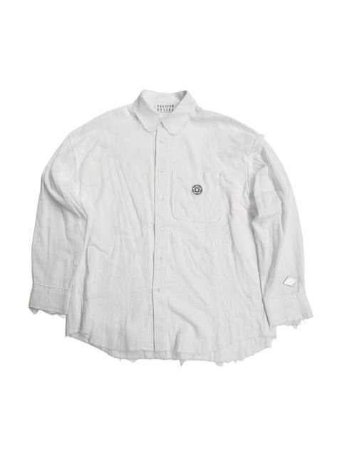 【26AW】ラウンドカラー ガーゼ シャツ / ROUND COLLAR GAUZE SHIRT / ホワイト