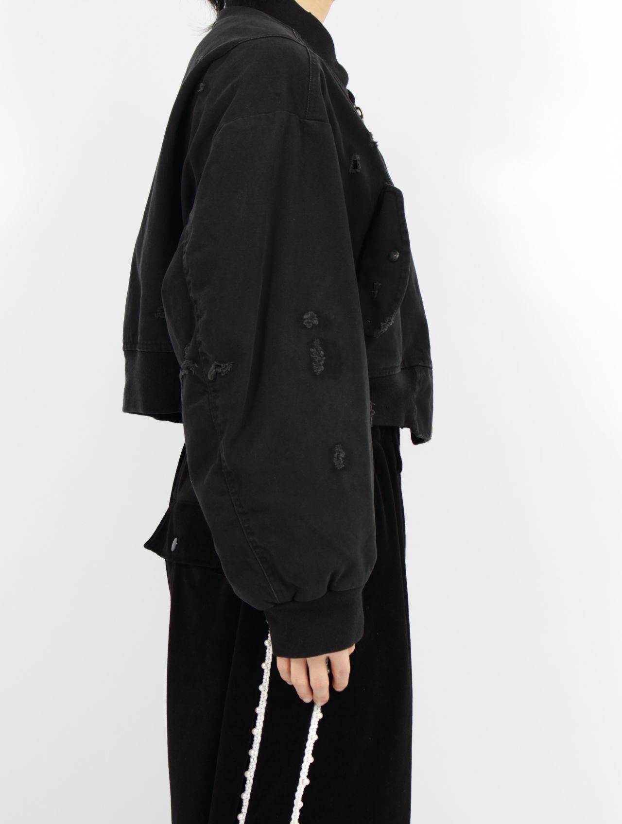 正規店仕入れの el conductorH - 【25SS】コットン ディストレスド ショート ジャケット・アウター