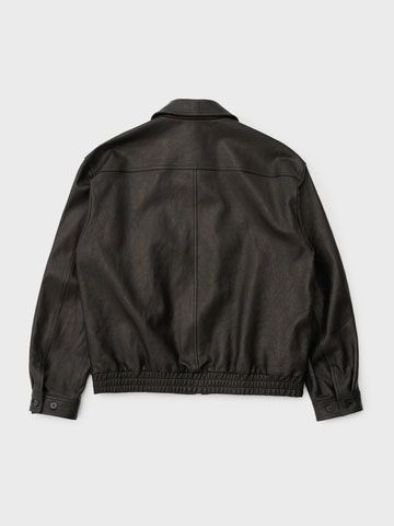 【25AW】ラムスキン レザー ユーティリティ ブルゾン / LAMBSKIN UTILITY BLOUSON / ブラック