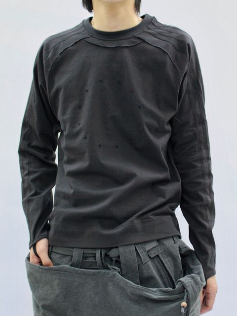 【25AW】ジュウニシ ロングスリーブ Tシャツ / 十二支 LS TEE / チャコール