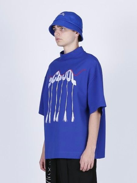 スクール フリンジ Tシャツ / SCHOOL BRAID TEE / ブルー