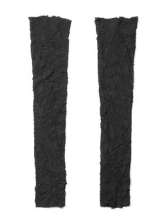 【25SS】ダメージコットン アームカバー / COTTON DAMAGE JACQUARD / ブラック