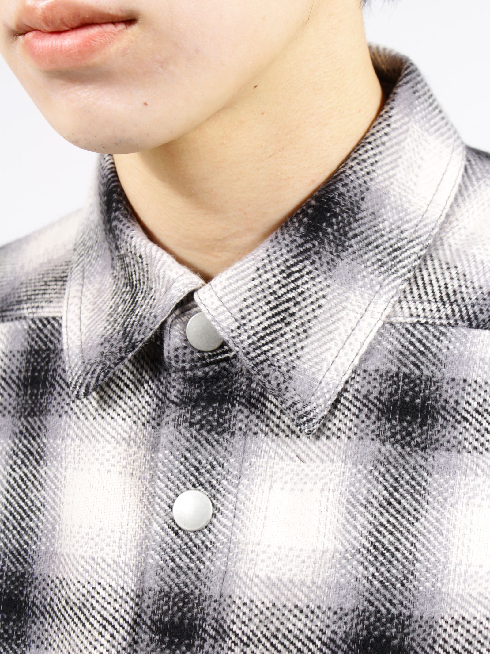 【26SS】クロップド アウター シャツ / CROPPED OUTERSHIRT / GREY OMBRE(グレー)