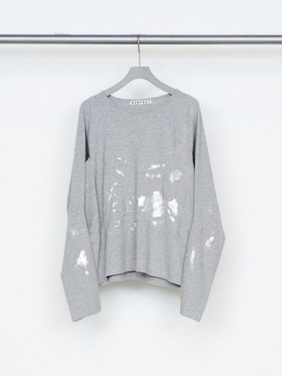 【26AW】フォイル プリント スプラッター ロング スリーブ Tシャツ / FOIL PAINT SPLATTER LONG SLEEVE T-SHIRT / HEATHER GRAY(グレー)