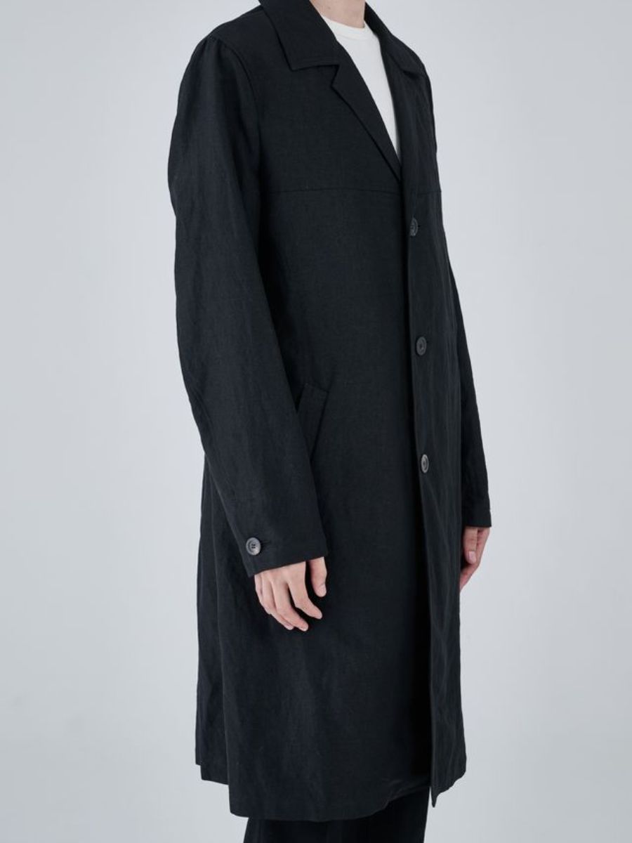 【27SS】ウール モーターサイクル コート / WG MOTORCYCLE COAT / ブラック