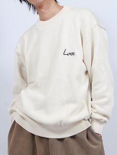 【25SS】ラブ イズ リアル コットン ニット セーター  / LOVE IS REAL KNIT / ホワイト