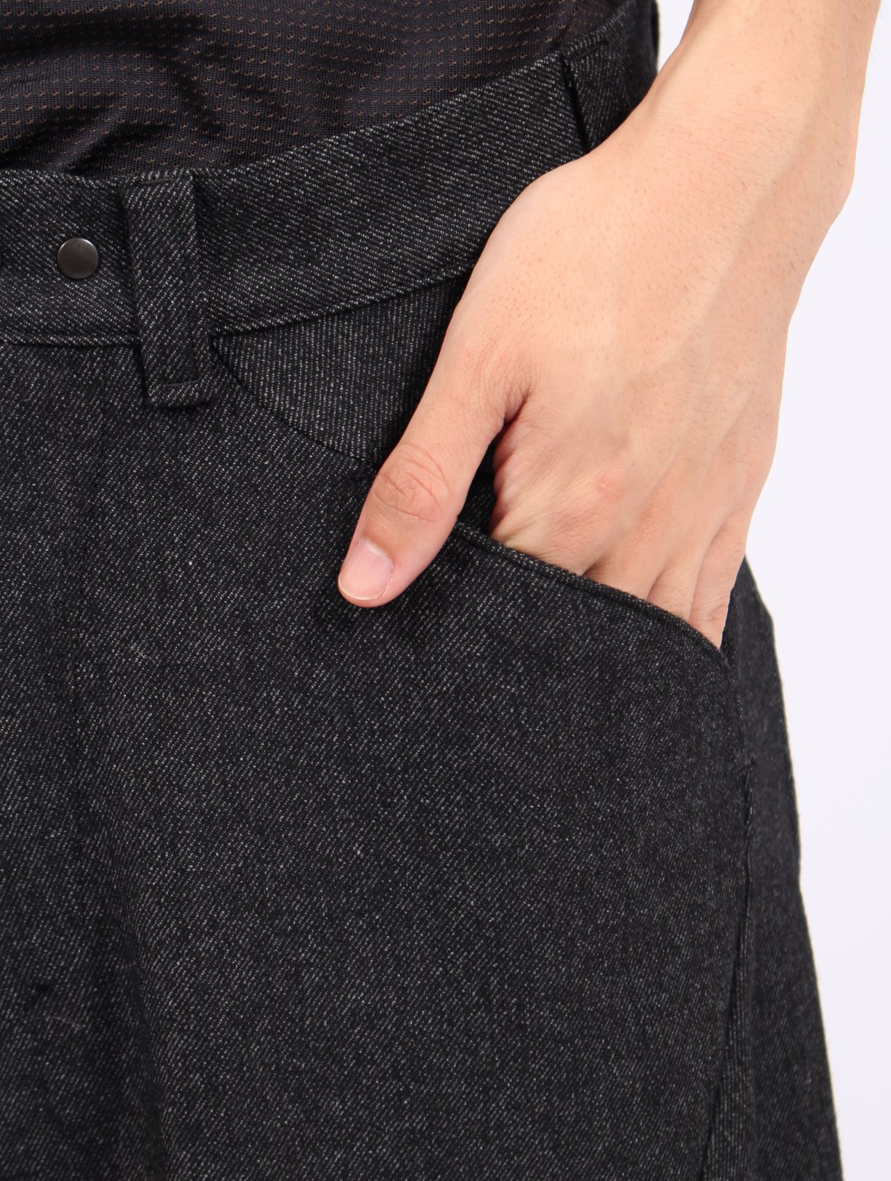 【25AW】6ポケット ウール カシミヤ トラウザーズ / 6 Pocket Sub Ong Wool Trousers / ブラック