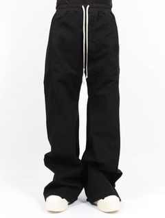 【26SS】サイドスナップボタン ワイド プッシャー パンツ / WIDE PUSHER PANTS / ブラック