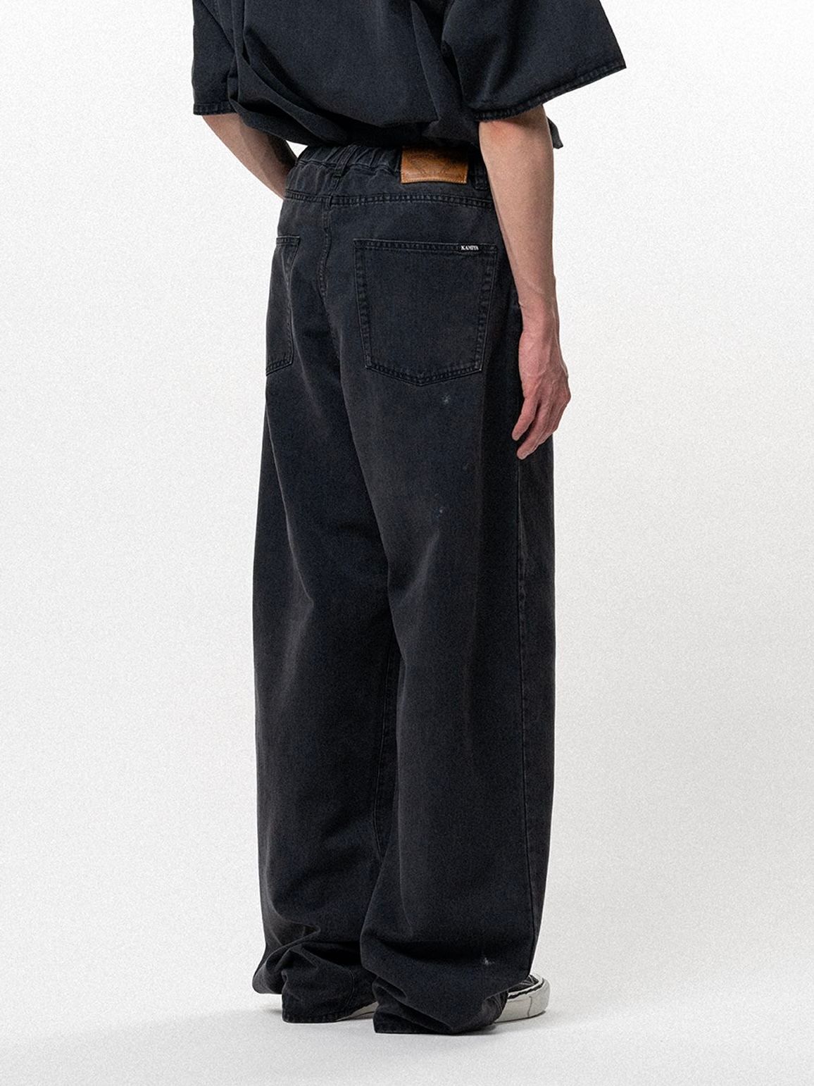 【26SS】テンセル デニム ワイド パンツ / TENCEL DENIM WIDE DENIM PANTS / ブラック