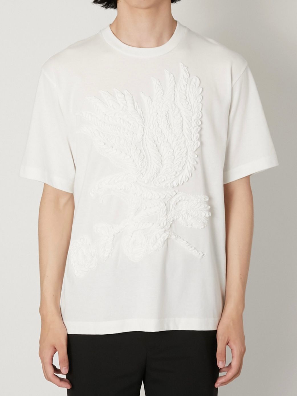 LEVAR ♥ L.V.R Signature Cotton T-shirt /追跡付 Embellished Short-Sleeved Cotton Crewneck - Ready to Wear