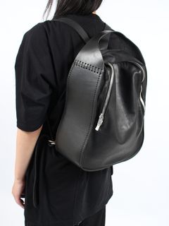 【RD03】馬革 ソフトホース レザー バックパック リュック 鞄 / SOFT HORSE FULL GRAIN BACK PACK / ブラック