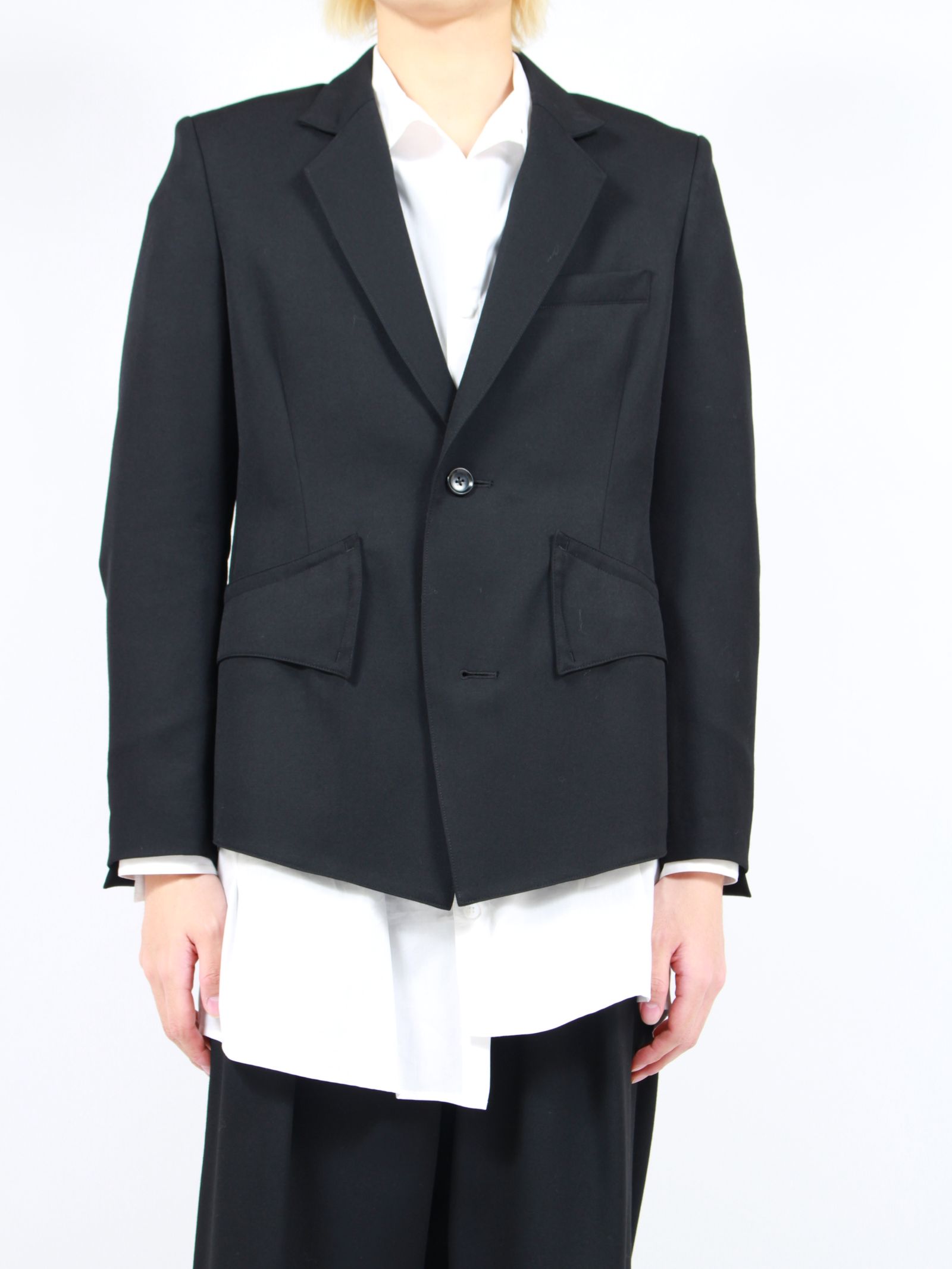 sulvam - 【24SS】ツーボタン ベンツ シングル ジャケット / 2 BUTTON VENTS JACKET / ブラック | STORY