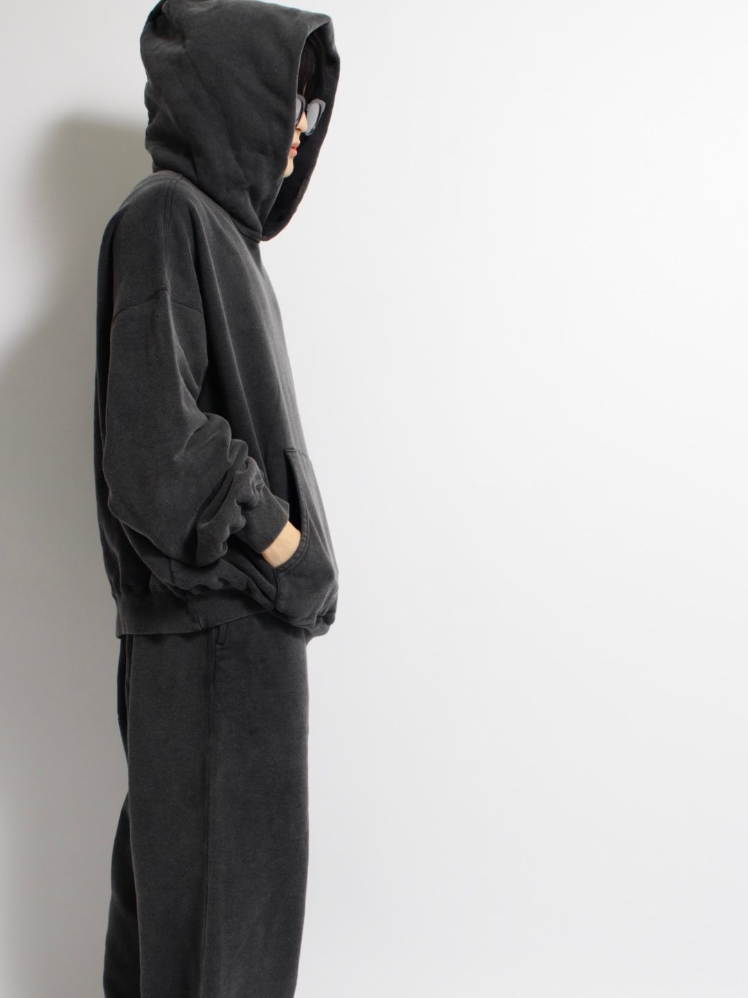 【25SS】2ウェイ プル フーディー パーカー / 2WAY PULL HOODIE / ブラック