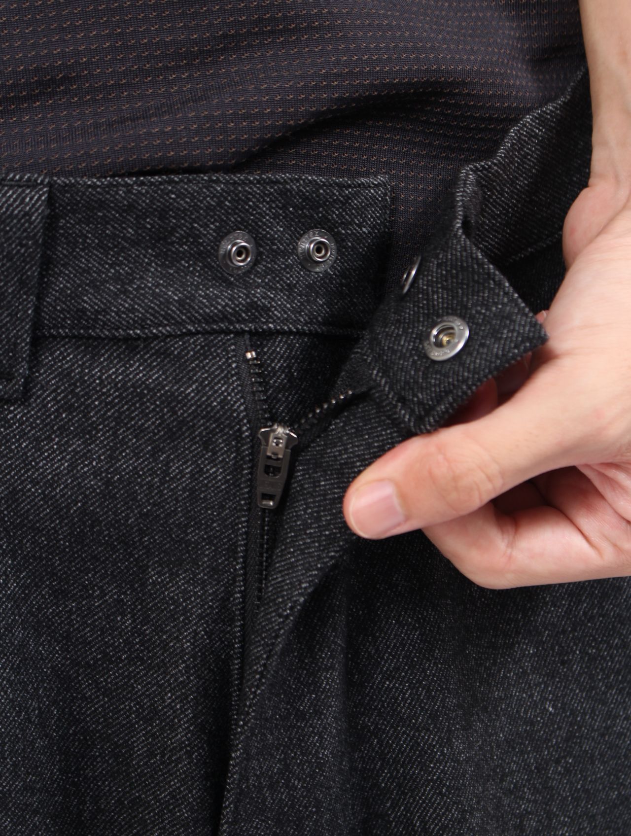 【25AW】6ポケット ウール カシミヤ トラウザーズ / 6 Pocket Sub Ong Wool Trousers / ブラック