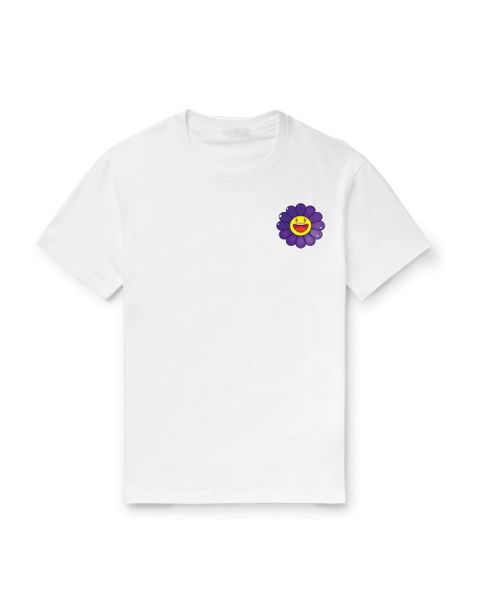 フラワープリント Tシャツ / Morado Flower Tee / ホワイト × パープル