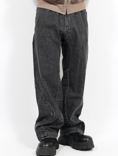 【25SS】ウォッシュ デニム パンツ / BANYONGJIU PANTS / ウォッシュブラック