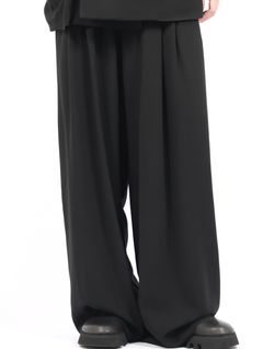 【25AW】ウールサージ ハイウエスト トラウザー / WOOL SERGE HI-WAIST TROUSERS / ブラック