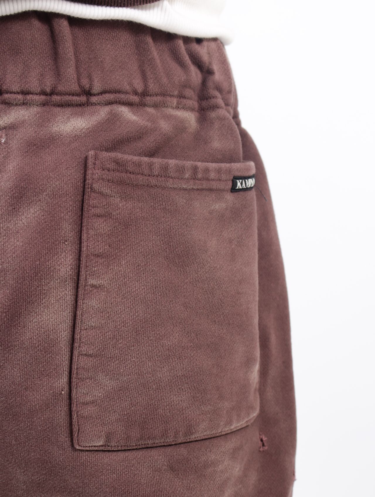 【25SS】ディストレスト スウェットパンツ / DISTRESSED SWEAT PANTS / ブラウン