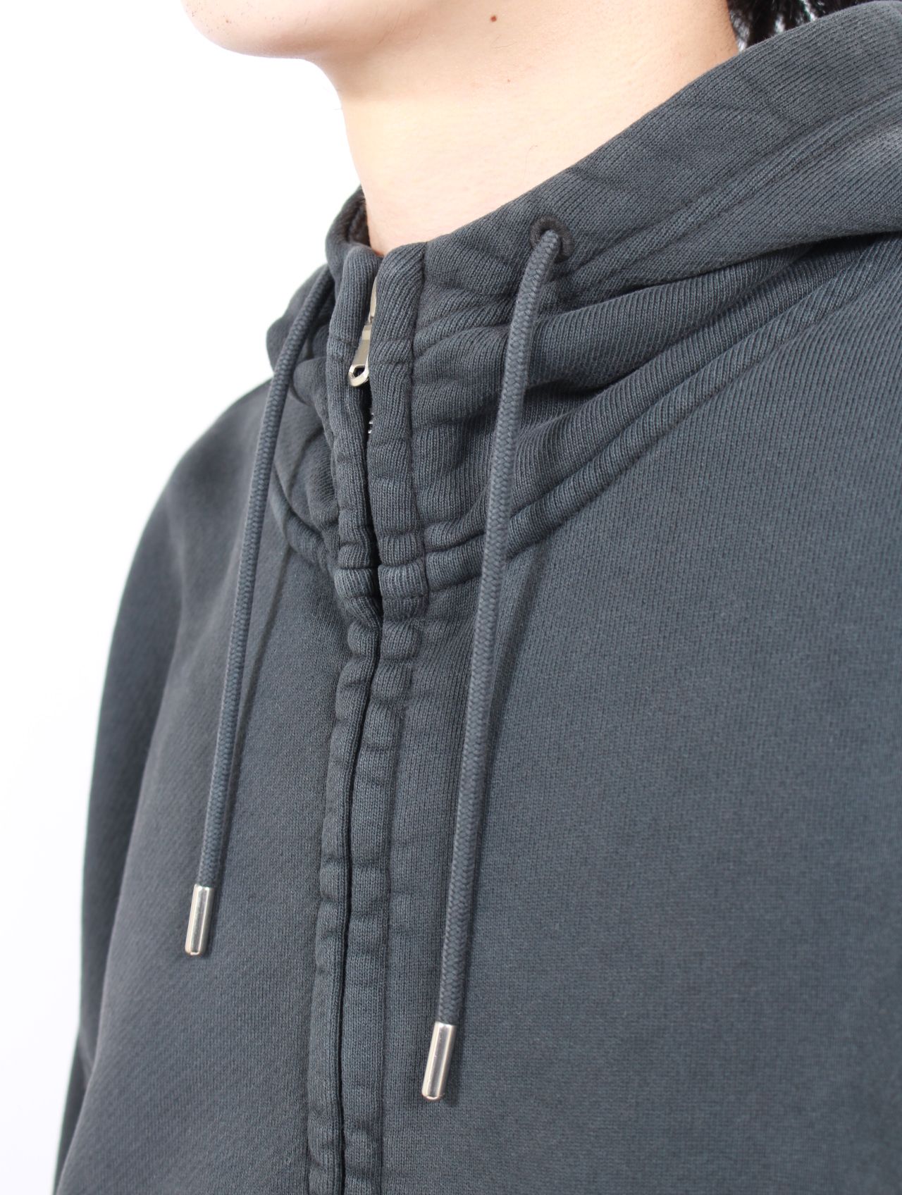 【25AW】バブルジップ フーディ パーカー / BUBBLE ZIP HOODIE / WASHED BLACK JERSEY(ウォッシュブラック)