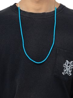 【25AW】グラス ビーズ ネックレス / GLASS BEADED NECKLACE / アクア