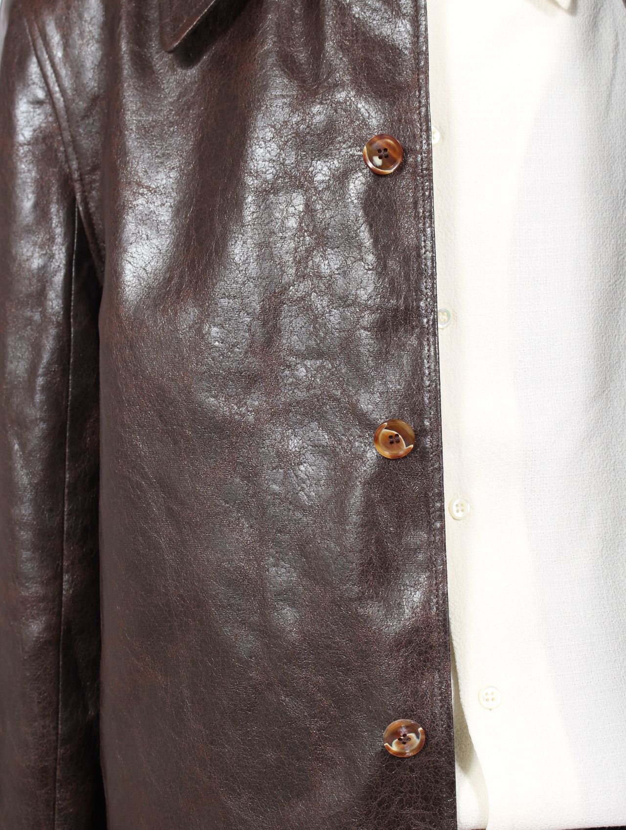 【25AW】 ヴィーガン レザー キーン ジャケット / KEANE JACKET / ダークテック（ブラウン）