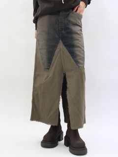【25AW】ロング スライバー スカート/ LONG SLIVERED SKIRT / ダークダスト ディグレード