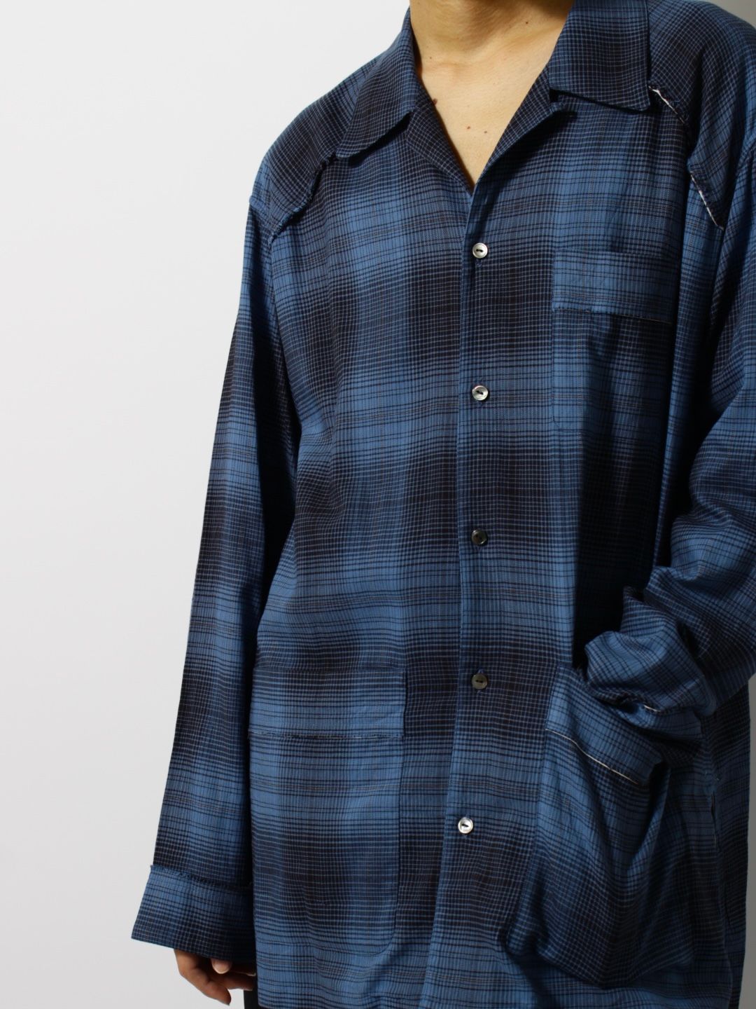 【25SS】オンブレ チェック パジャマ シャツ / OMBRE CHECK PAJAMA SHIRT.13 / クラシックブルー